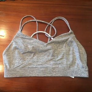 Grey sports bra