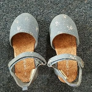 Carter's toddler girl denim wedge