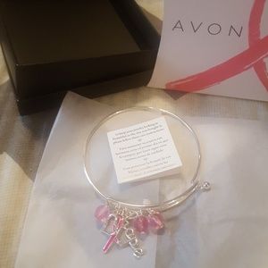 Breast cancer charm bracelet