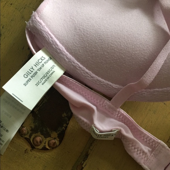 GILLY HICKS PUSH UP BRA PLUNGE LT PINK 32C - Picture 4 of 8