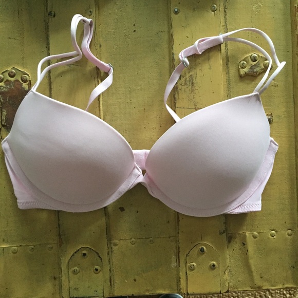GILLY HICKS PUSH UP BRA PLUNGE LT PINK 32C - Picture 7 of 8