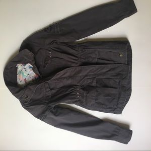 O'Neill Grey Studded Military Style Jacket