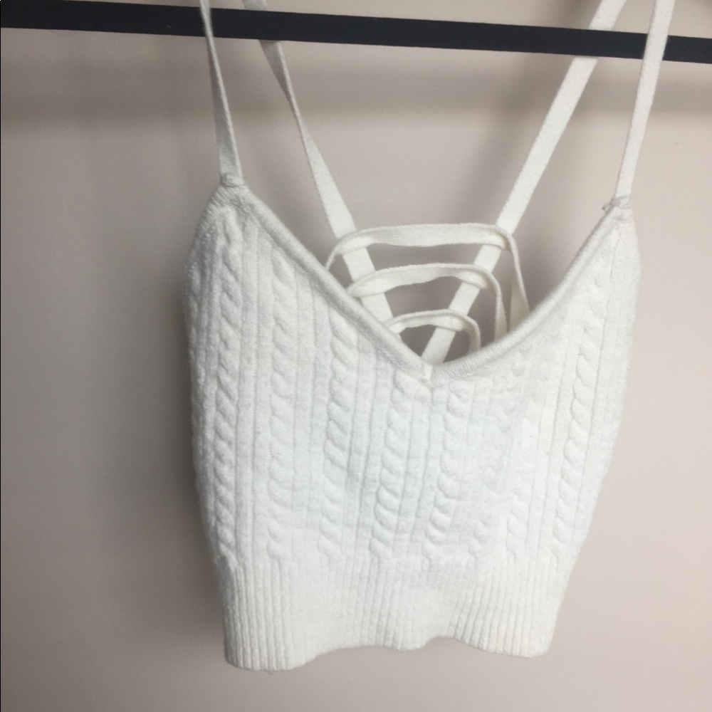 White crop top, size small