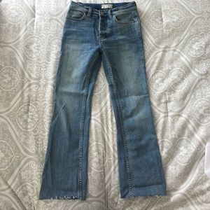 Free people straight cropped jeans