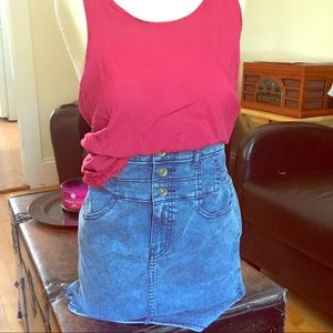 Vintage high waisted jean skirt