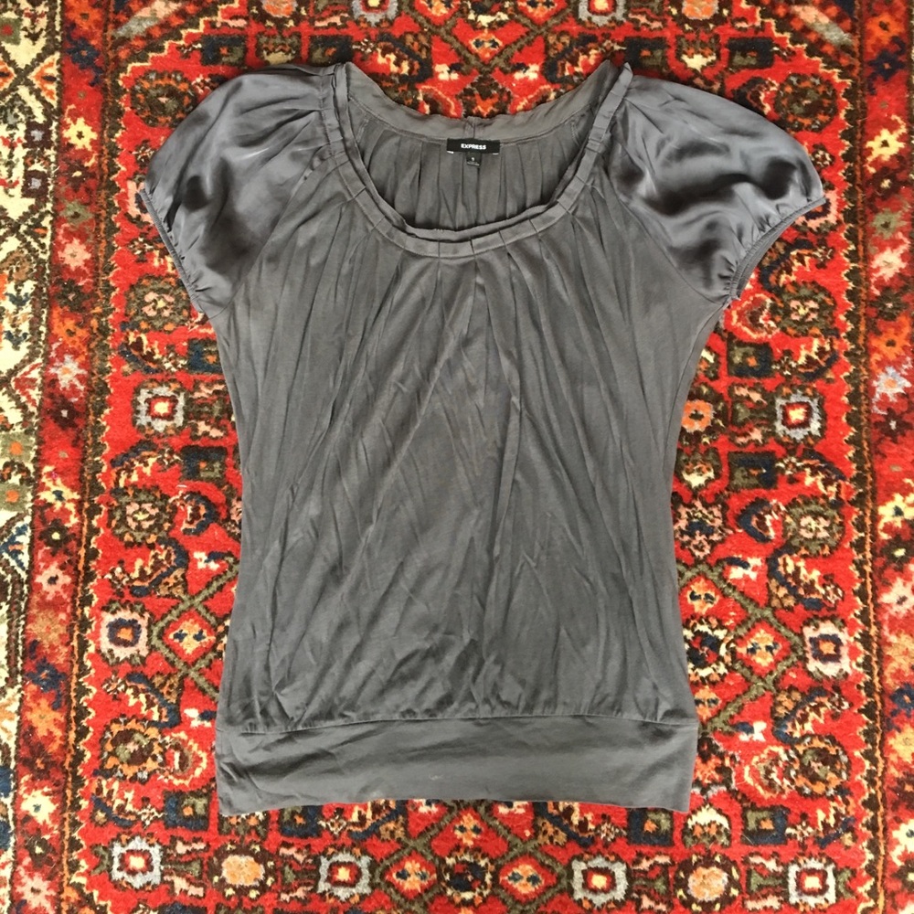 Express blouse with silk cap sleeves! Like new. Sm