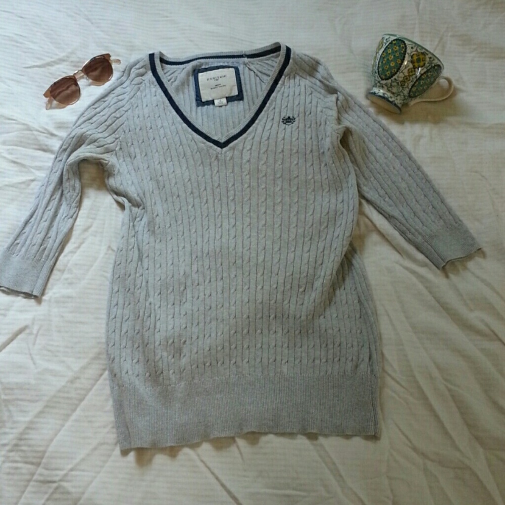 *DONATED!* Gray Light Knit Sweater Shirt
