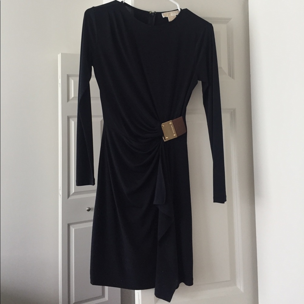 Michael Kors Navy Belted Dress
