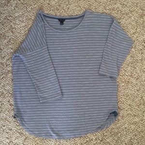 Ann Taylor linen striped tee