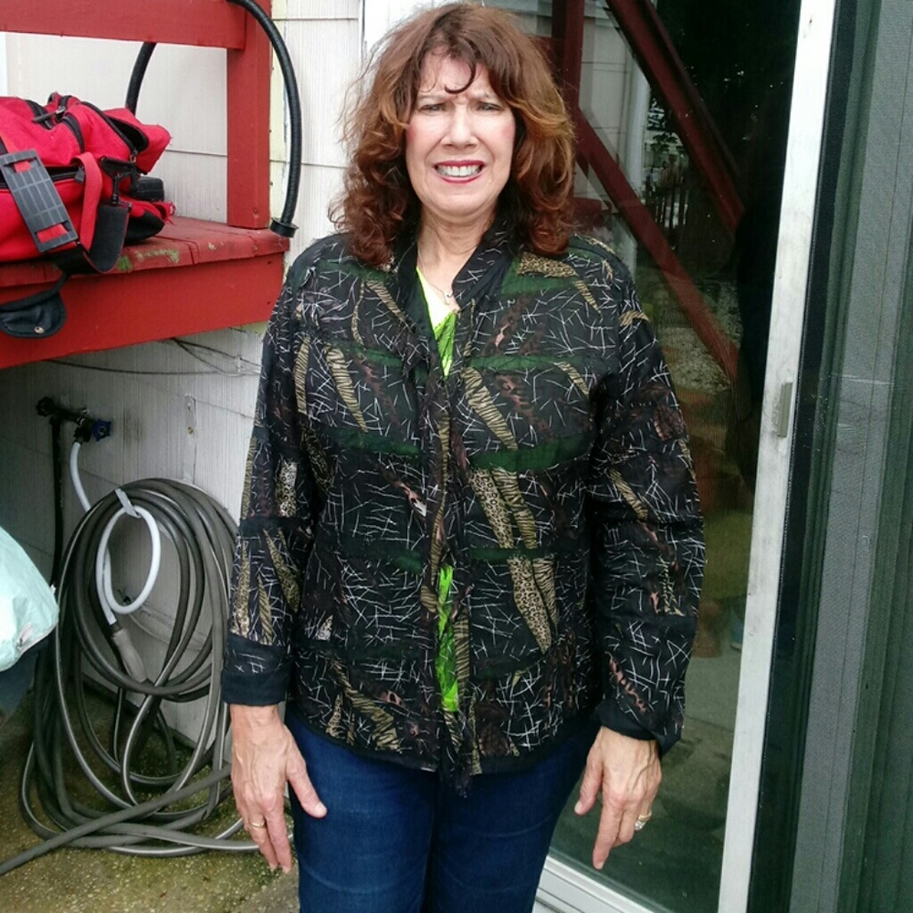 Chico's silk lined jacket