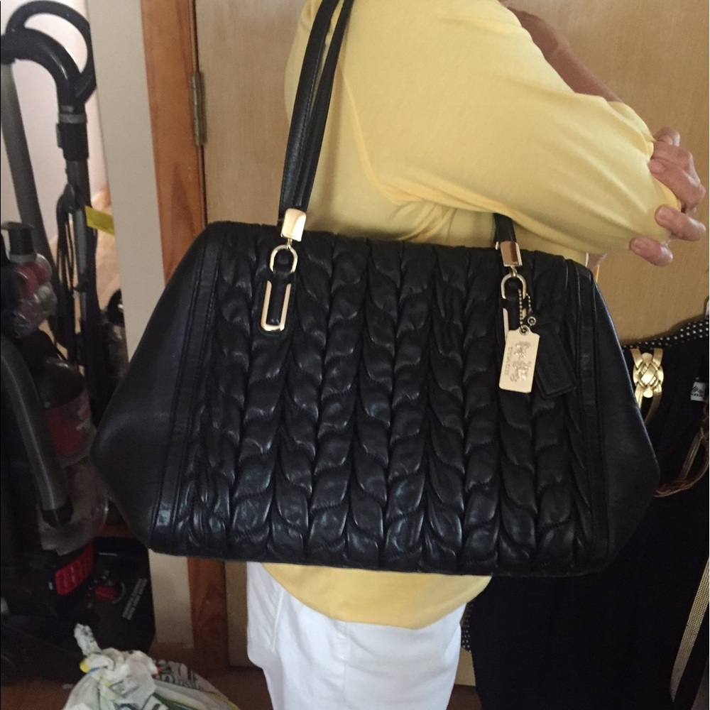 Coach Bag Leather Top Grade Black ! Beautiful!