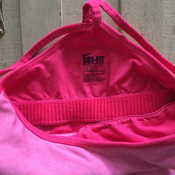 NIKE DRIFIT CORAL PINK STRETCH WORKOUT TANK TOP S - Picture 5 of 6