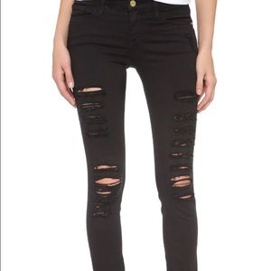 Frame le skinny ripped jeans