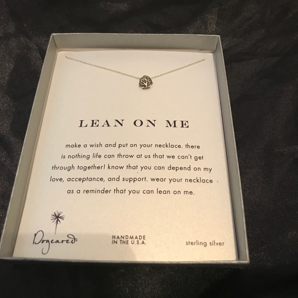 Dogeared "Lean on me" tree necklace. Brand new!