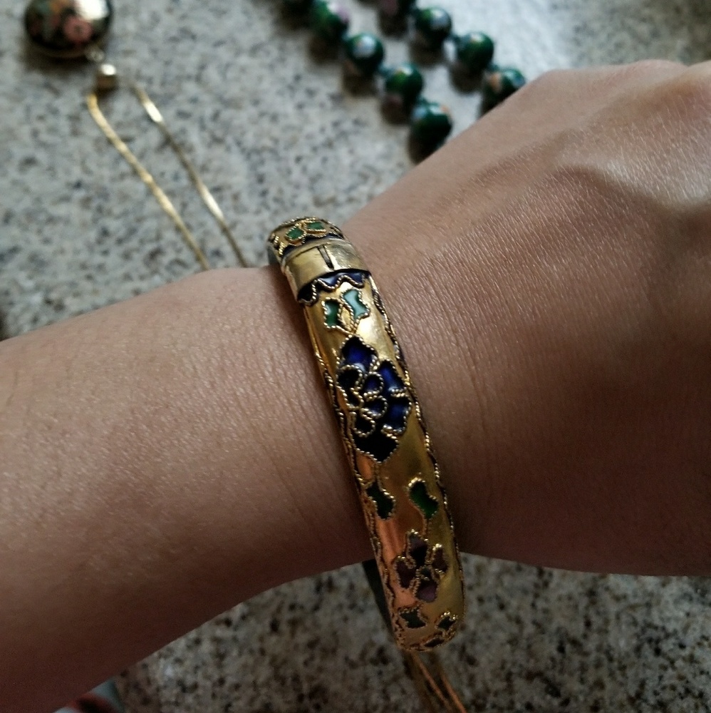 Vintage enamel bangle