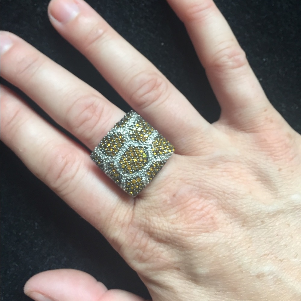 Sterling and Swarovski ring