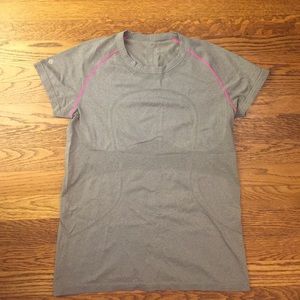 EUC - Lululemon Gray and Pink Running Shirt - 12