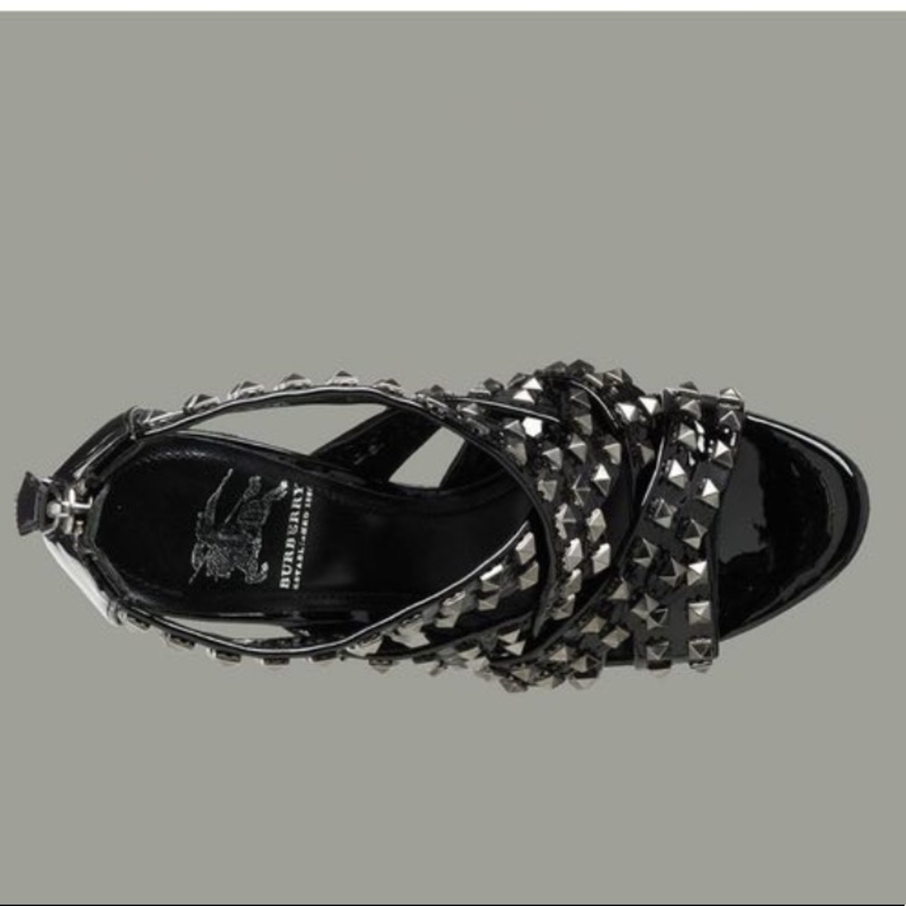 SOLD!!!-BURBERRY Patent Leather Stud Platform - Picture 2 of 5