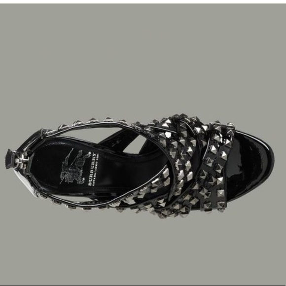 SOLD!!!-BURBERRY Patent Leather Stud Platform - Picture 2 of 5