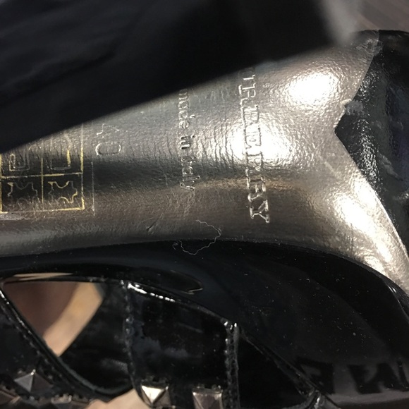 SOLD!!!-BURBERRY Patent Leather Stud Platform - Picture 5 of 5