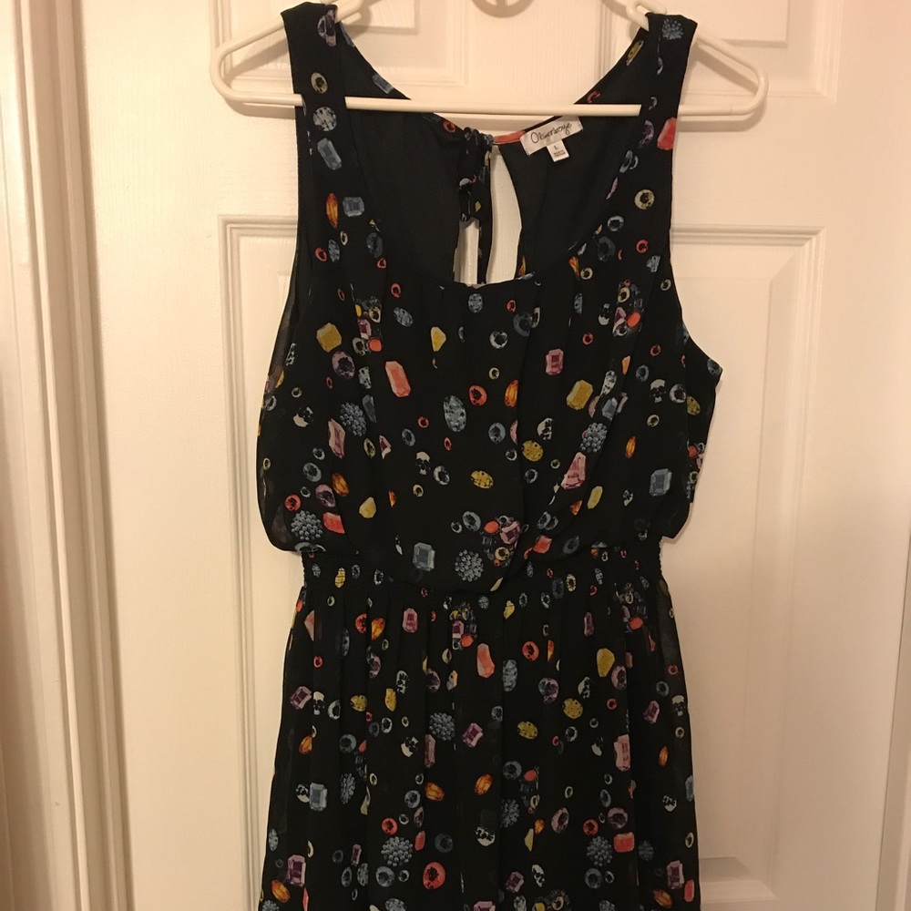 Jewel and skull print dress