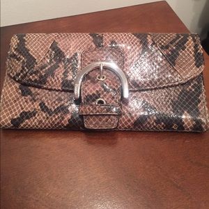 Coach Soho Python Snakeskin Wallet