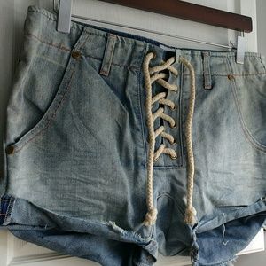 One Teaspoon Super Freaks Denim Shorts