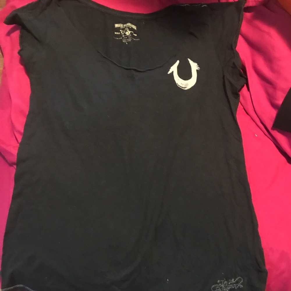 Guaranteed authentic true religion logo tee shirt