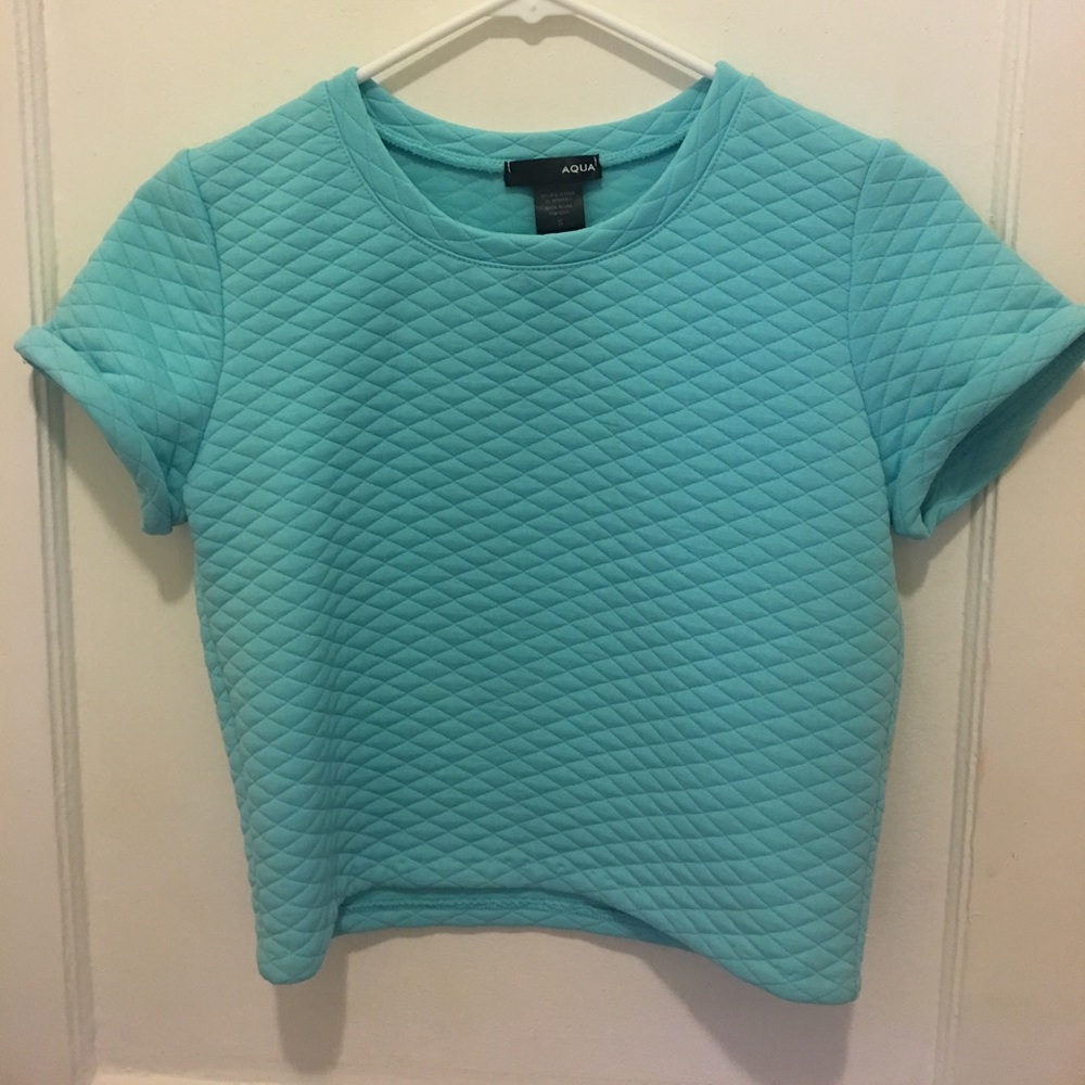 AQUA Quilted Crop Top