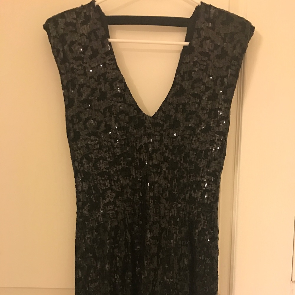 Black sequence dress