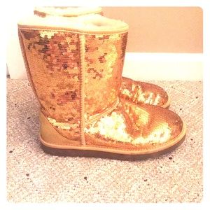 Gold Sparkle Ugg Boots