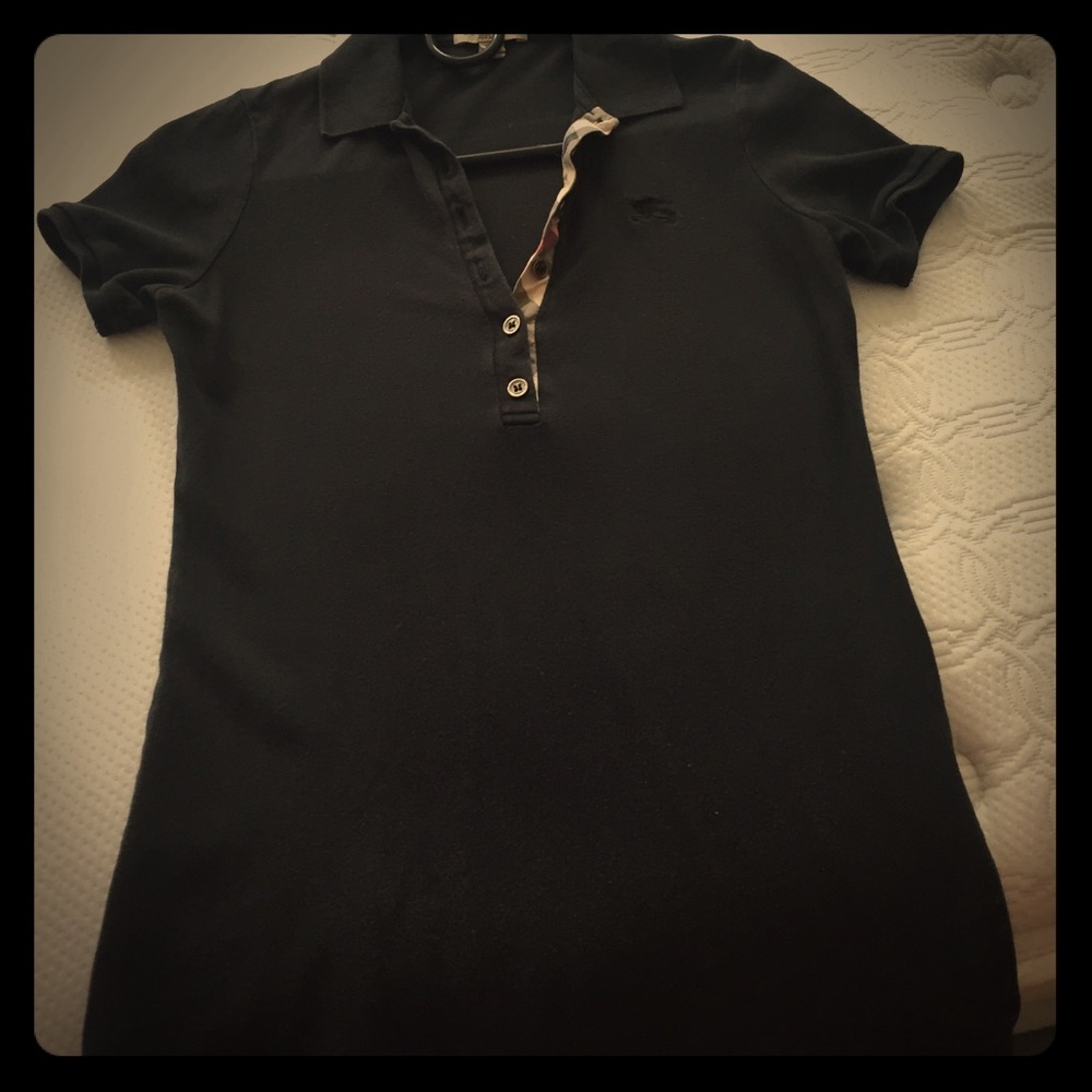 Black Burberry Polo