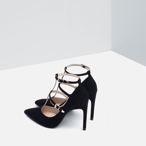Zara High Heel Shoes with Ankle Straps - Picture 2 of 6