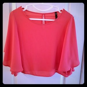 Cropped swing top