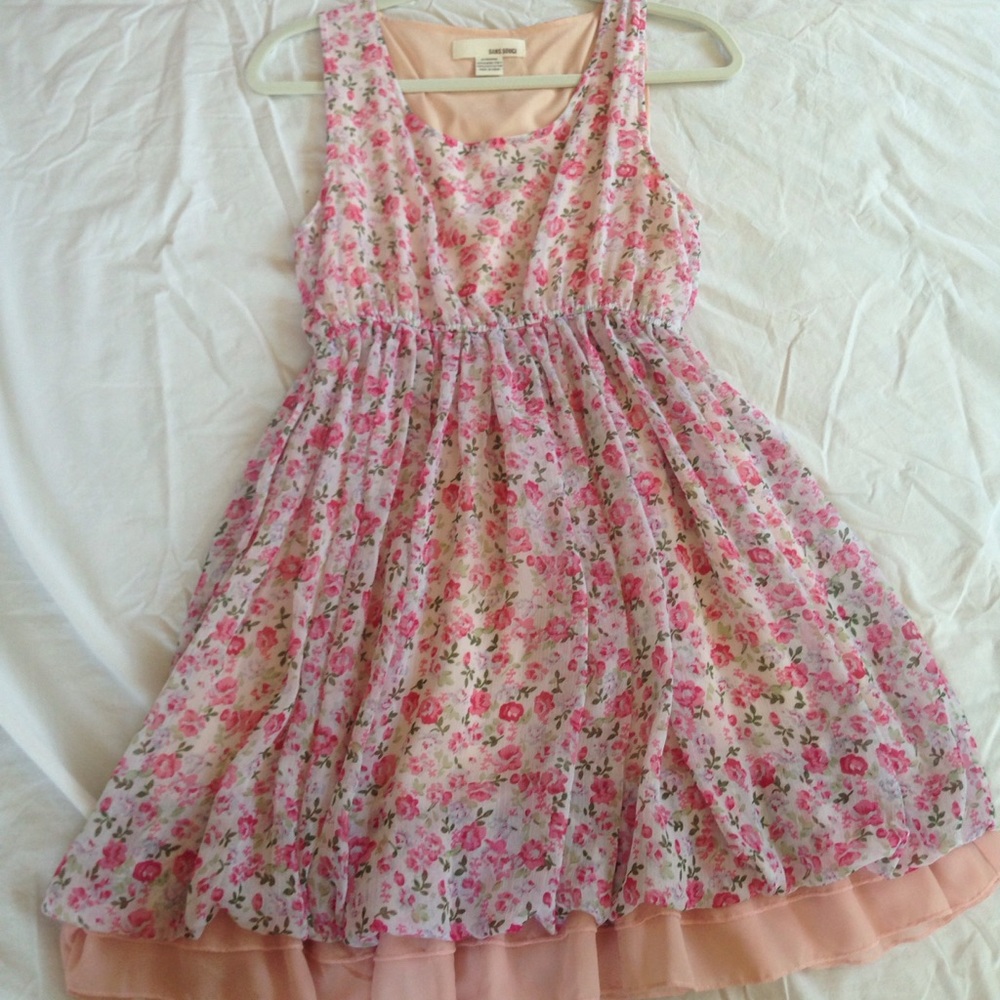 Cute flowery pink dress