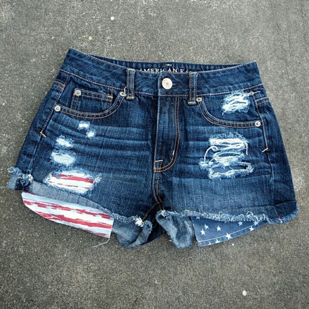 American Eagle Flag Shorts