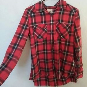 BILLABONG plaid button up