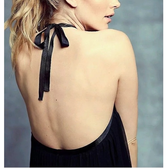 FREE PEOPLE Party Dress Intricate Draped Mini Gown - Picture 5 of 7