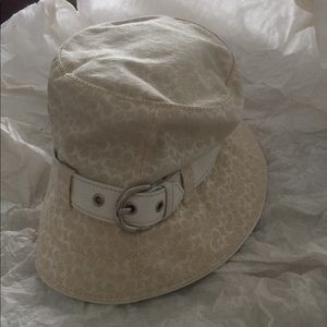 Coach "bucket" hat with leather buckle