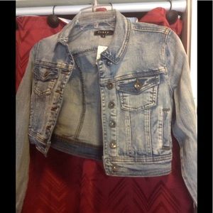 Size small fiore denim jacket cropped NWT