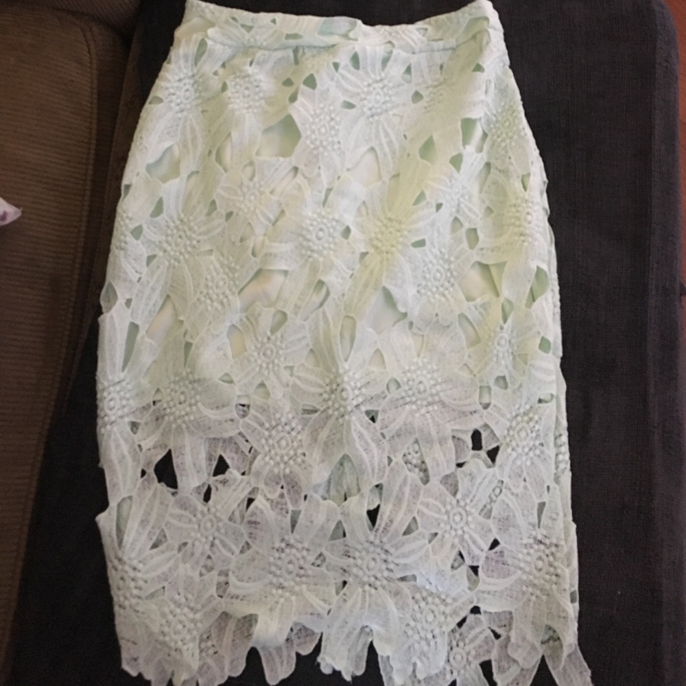 Light mint green skirt