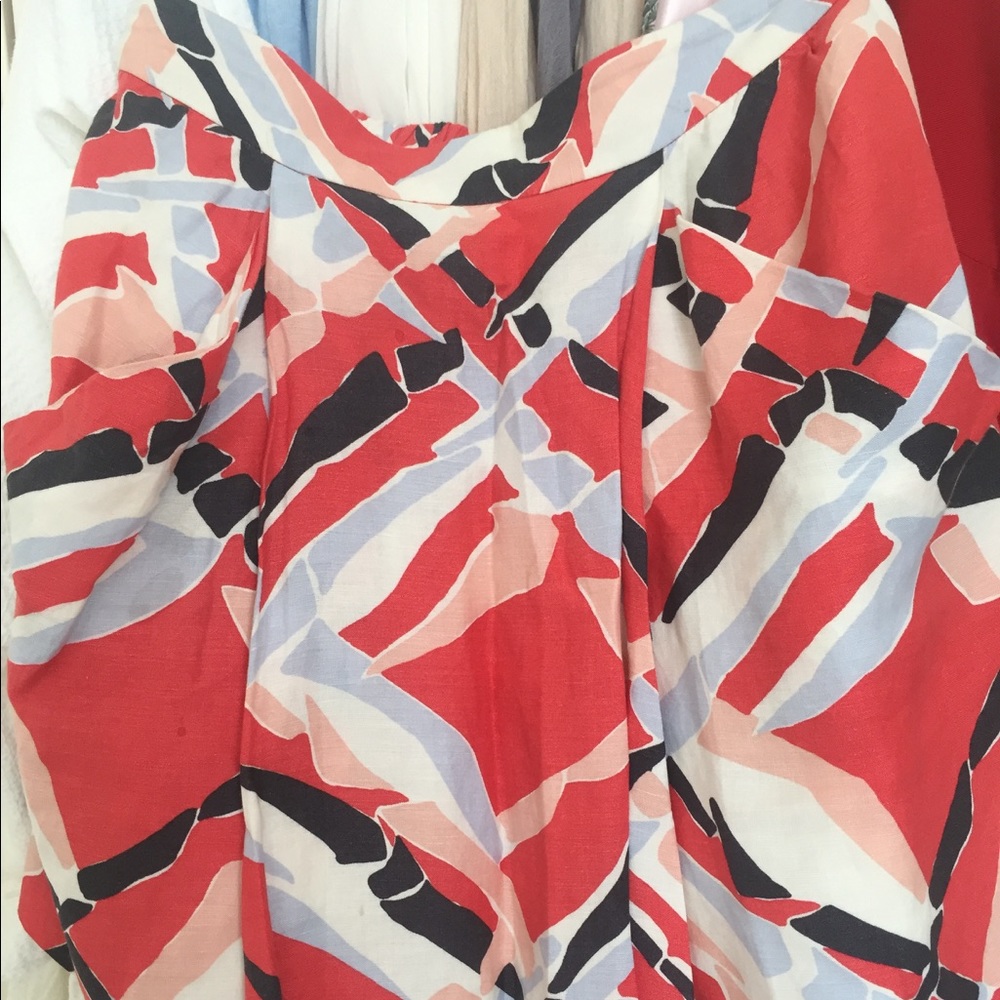 Anthropologie Odille Women's Cotton Pleated Skirt