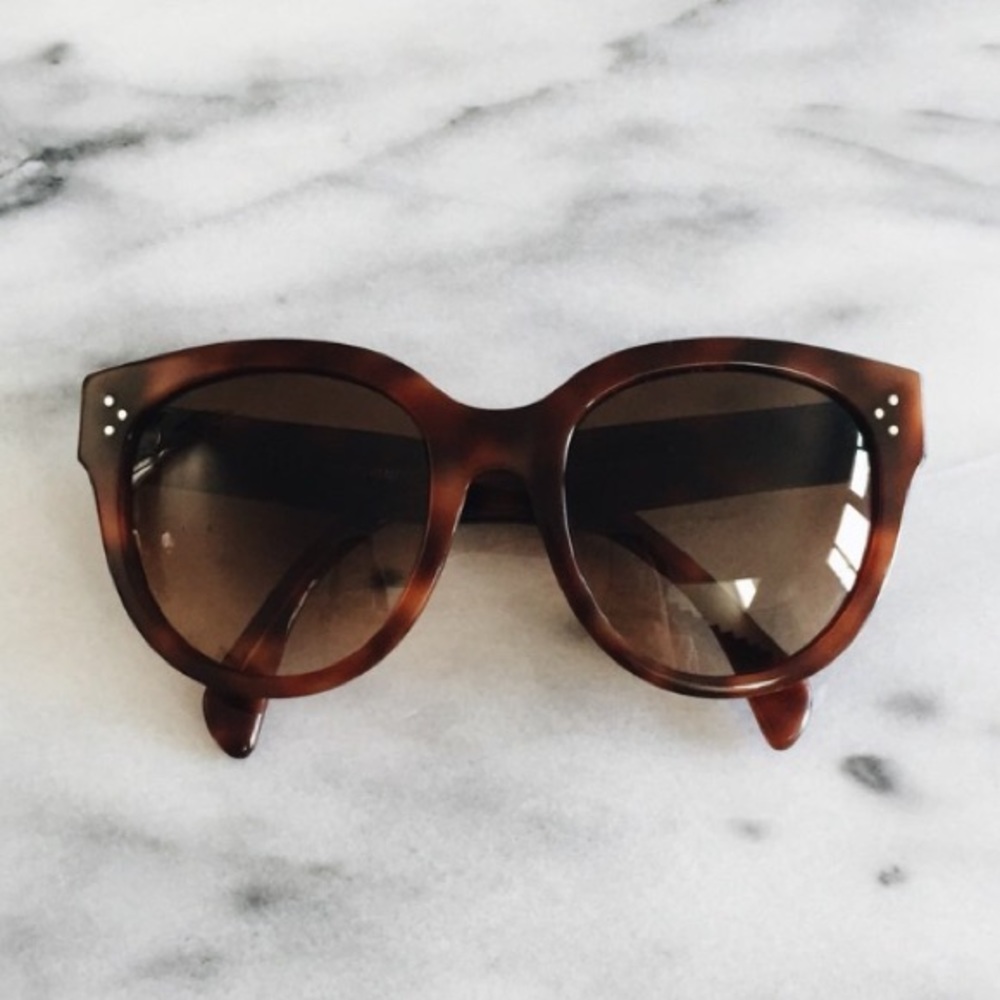 Authentic Celine Audrey sunglasses in tortoise