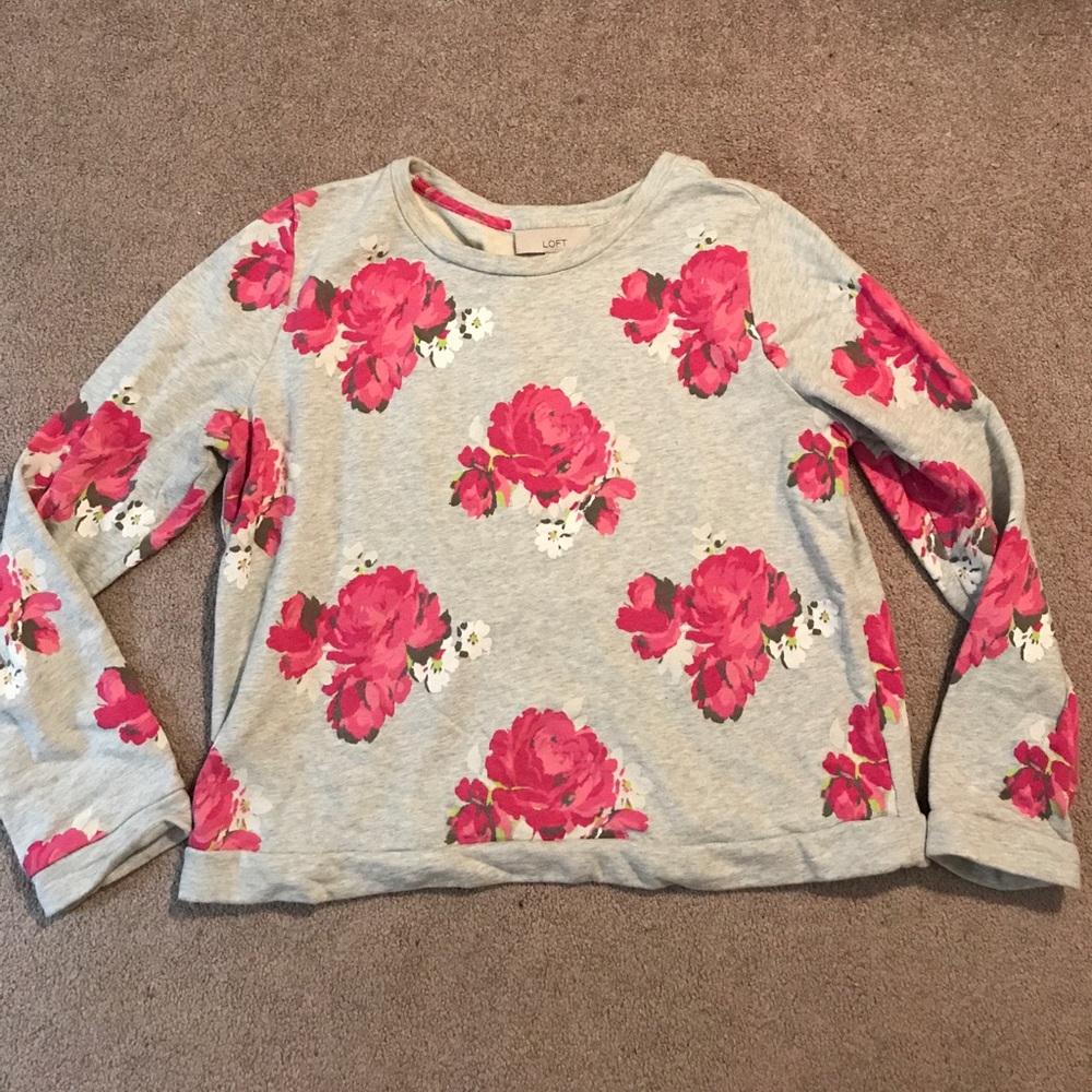 Crew neck floral sweatshirt