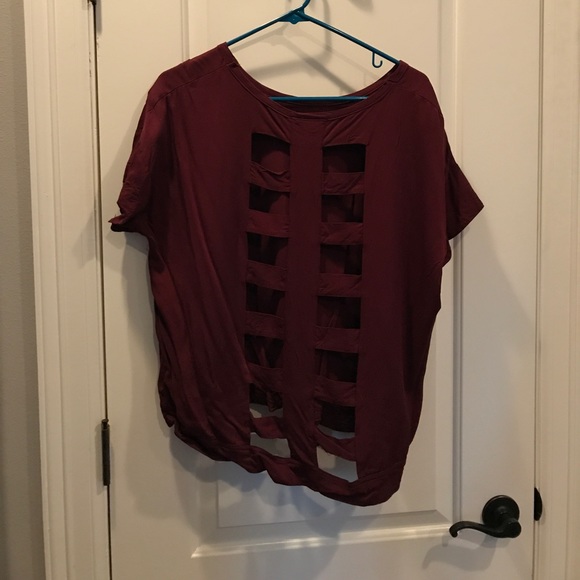 Maroon Open back top - Picture 2 of 2