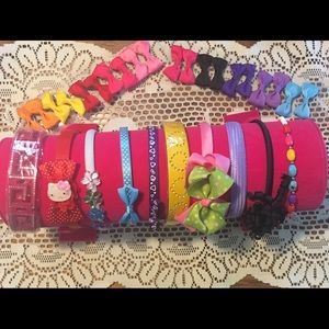 NWT GIRLS  10 HEADBAND/ 10 Pair HAIRCLIPS