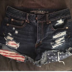 American eagle patriotic shorts