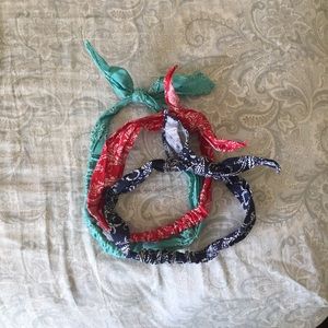 3 bandana style headbands