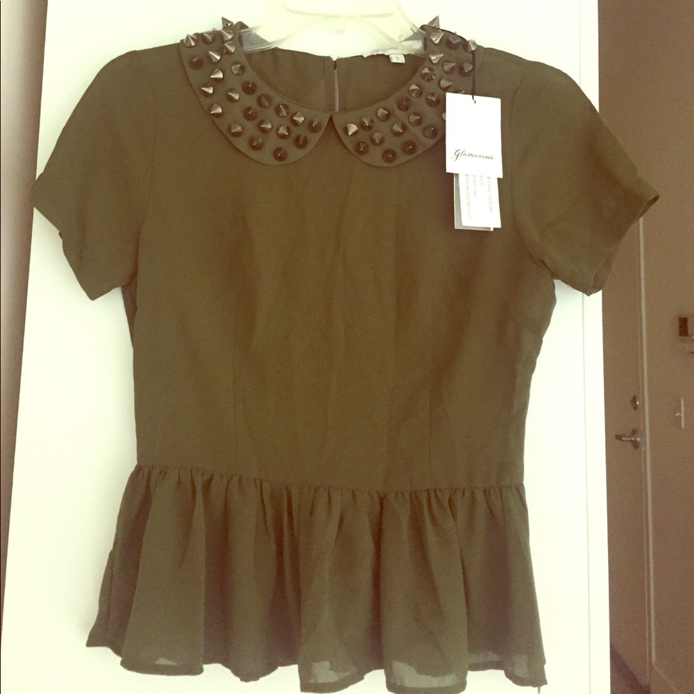NWT Glamorous shear peplum top from ASOS