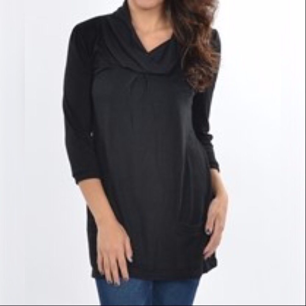 Black Cowlneck Sweater